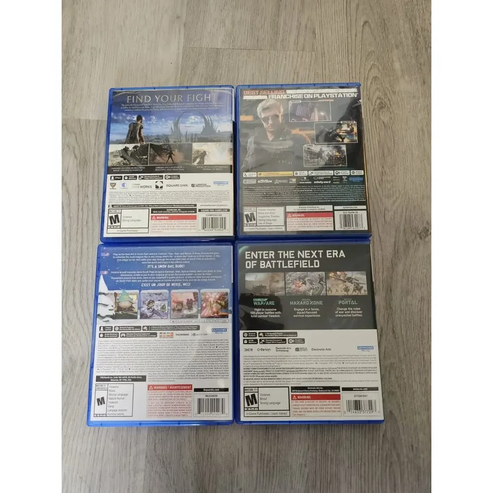 PlayStation 5 (PS5) 4 Game Lot (COD BO6, Forspoken, South Park, BF2042)